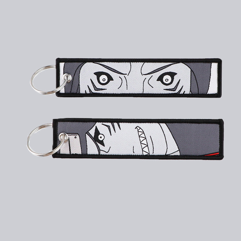 Naruto Cartoon Keychain Lanyard with Fabric Design