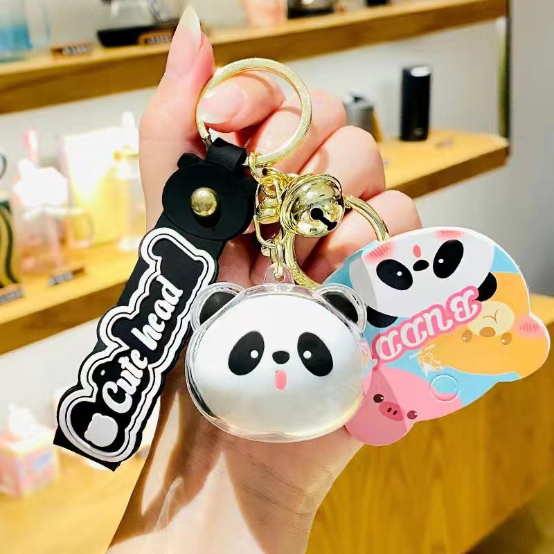 Cute Big Head Cartoon Animal Acrylic Keychain Pendant