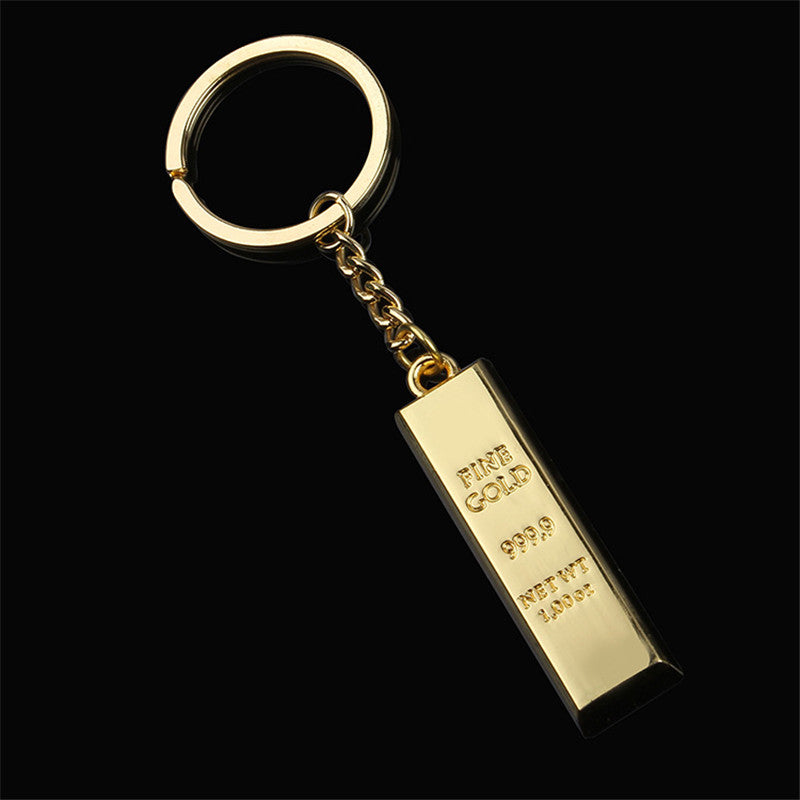 Creative Gold Bar Keychain - Unique Gift Idea
