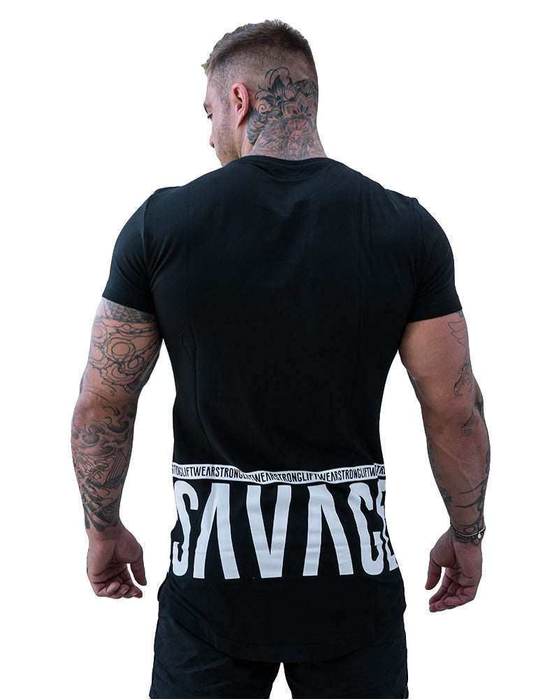 Men's European Style Fitness T-Shirt - Short Sleeve