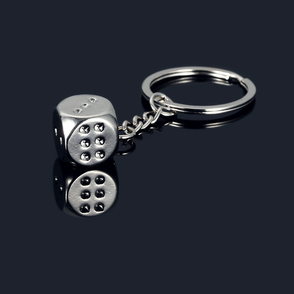 Cool Alloy Dice Keychain for Men - Unique Car Gift