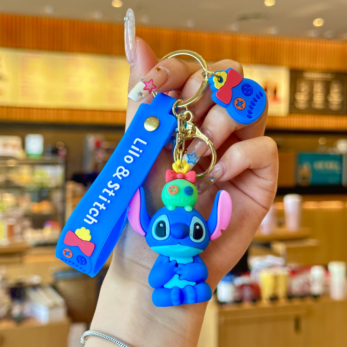 Cute Stitch Keychain Soft Rubber Pendant Accessory