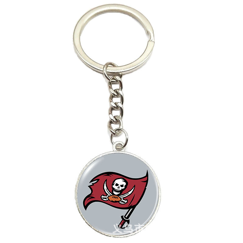 NFL Team Logo Keychain with Time Gem Design