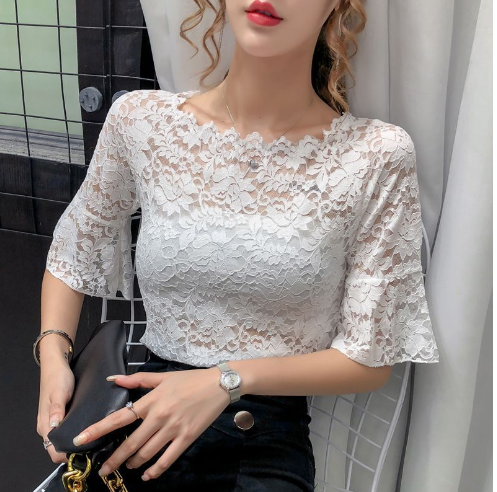 Off-Shoulder Chiffon Top for Women, Short Sleeve T-Shirt