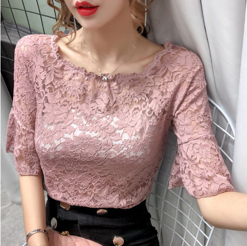 Off-Shoulder Chiffon Top for Women, Short Sleeve T-Shirt