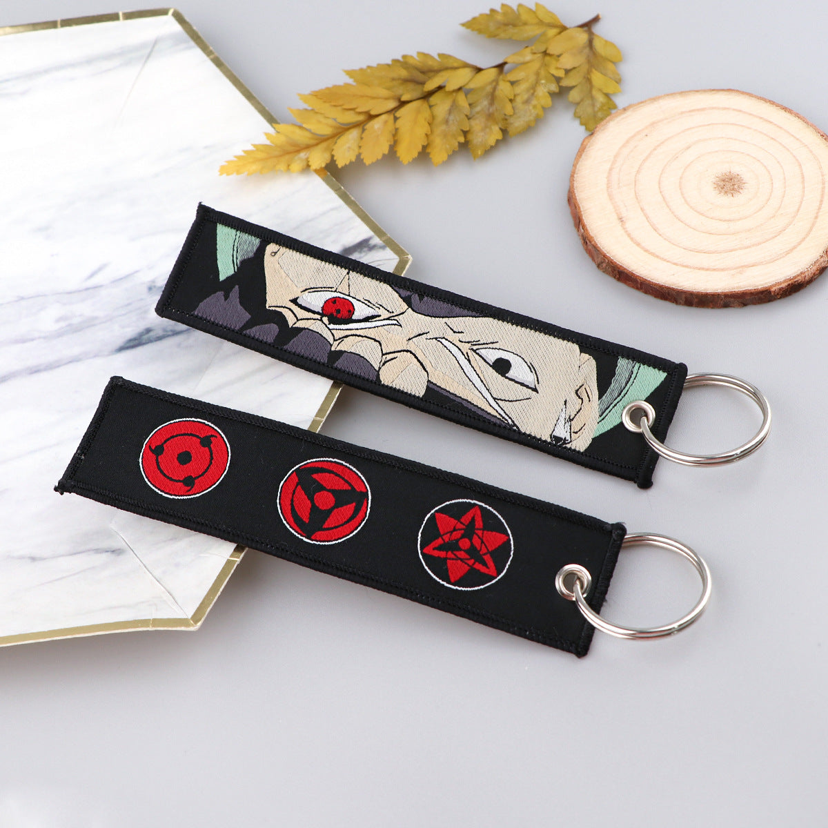 Naruto Cartoon Keychain Lanyard with Fabric Design