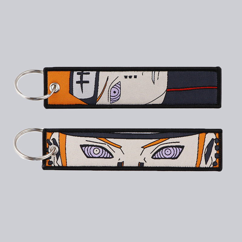 Naruto Cartoon Keychain Lanyard with Fabric Design